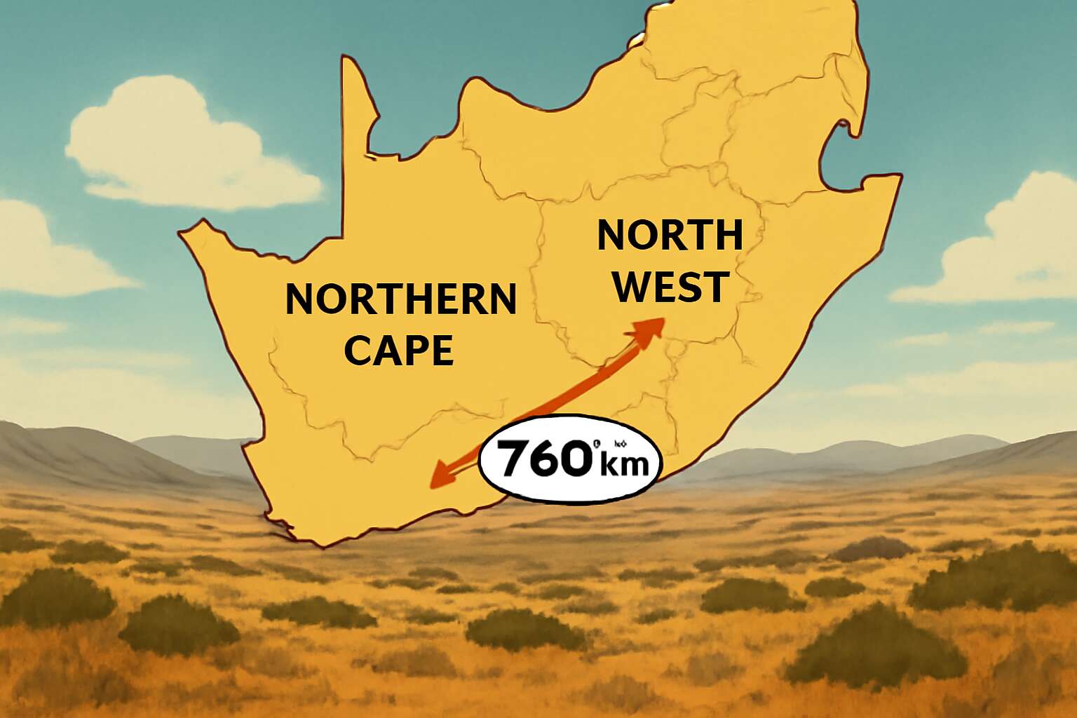 how far is northern cape from north west